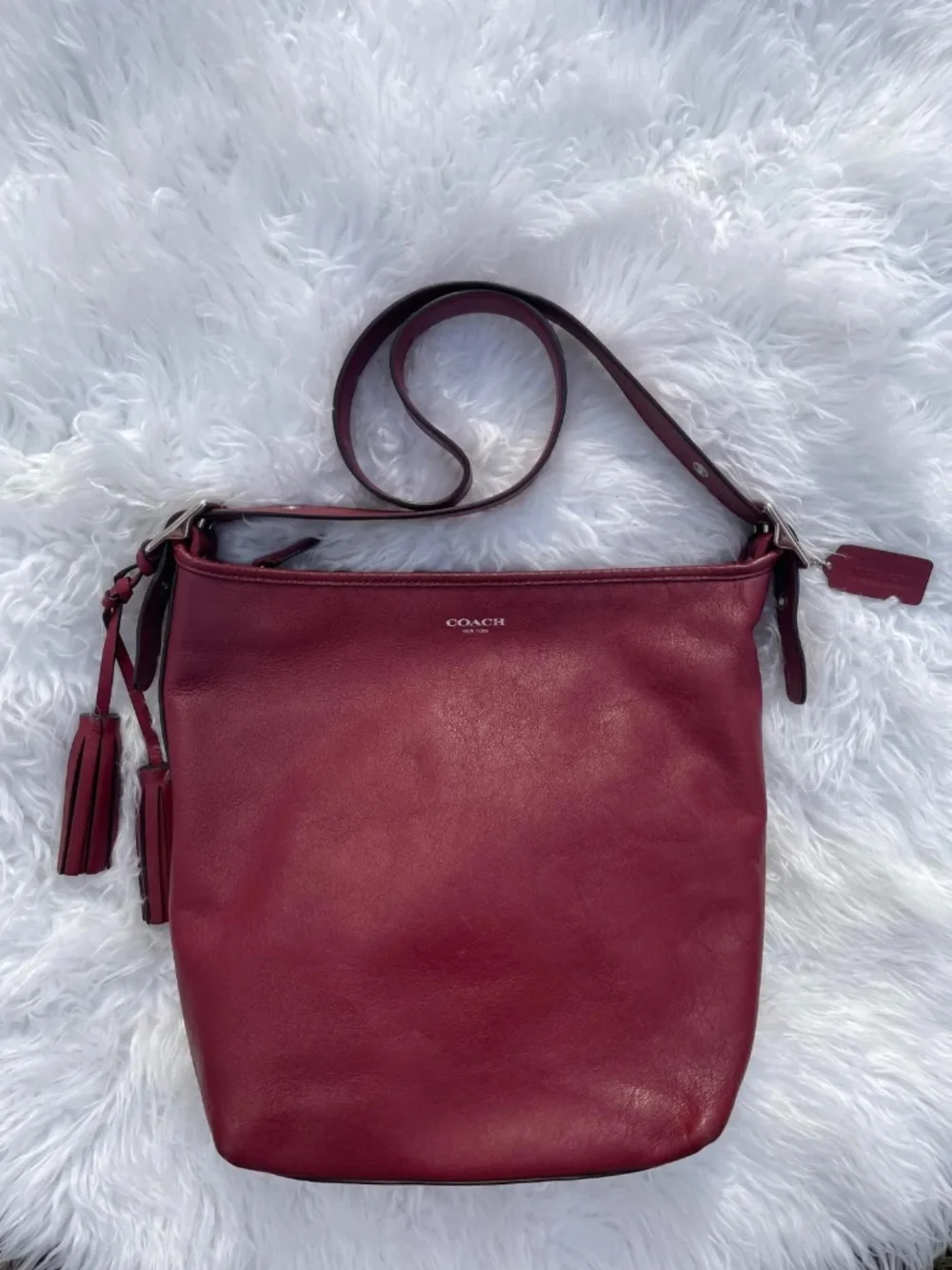 Coach Red Legacy Duffle Hobo #19889 Handbag